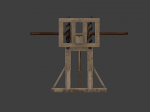 lowpoly roman ballista Modello 3D