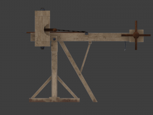 lowpoly roman ballista Modello 3D