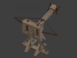lowpoly roman ballista Modello 3D