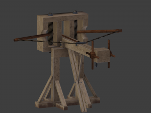 lowpoly roman ballista Modello 3D