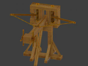 lowpoly roman ballista 3D Model