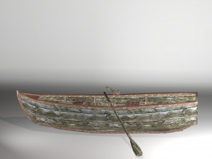 lowpoly rowboat 3D मॉडल