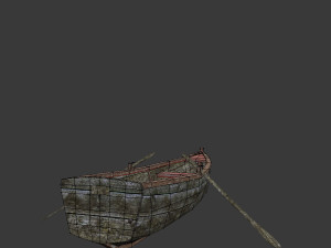 lowpoly rowboat 3D मॉडल
