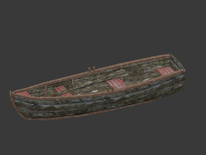 lowpoly rowboat 3D मॉडल