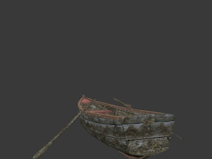 lowpoly rowboat 3D मॉडल