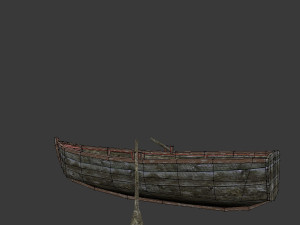 lowpoly rowboat 3D मॉडल