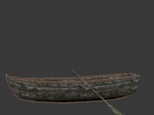 lowpoly rowboat 3D मॉडल