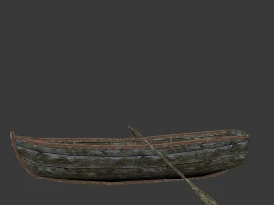 lowpoly rowboat 3D Model