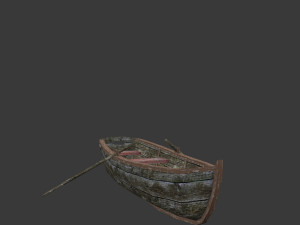 lowpoly rowboat 3D मॉडल