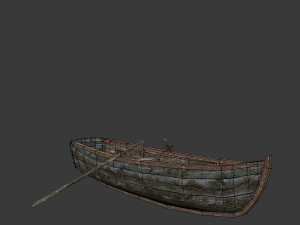 lowpoly rowboat 3D मॉडल