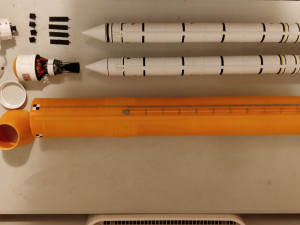 nasa space launch system full staging and interior 3d print model Modelo de impresión 3D