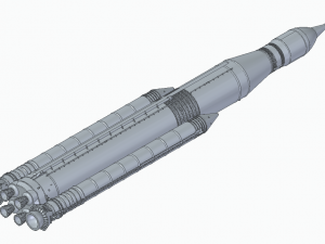 nasa space launch system full staging and interior 3d print model Modelo de impresión 3D