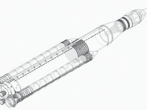 nasa space launch system full staging and interior 3d print model 3D Print Model
