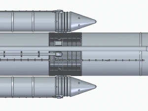 nasa space launch system full staging and interior 3d print model 3D Print Model