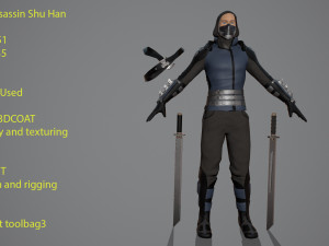 assassin shu han Modèle 3D