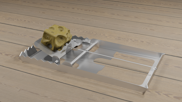 mousetrap 3D Model .c4d .max .obj .3ds .fbx .stl .blend 