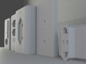 power outlets Modello 3D