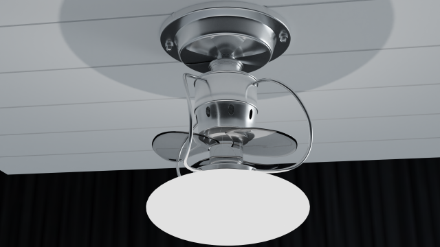modern fan with lamp 3Dモデル .c4d .max .obj .3ds .fbx .stl .blend 