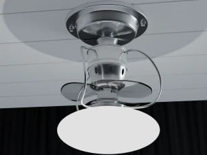 ventilador moderno con l&aacute;mpara Modelo 3D