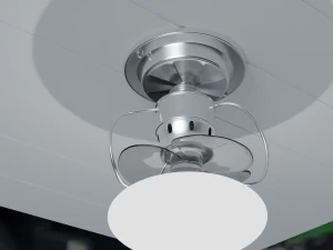 modern fan with lamp 3D Model