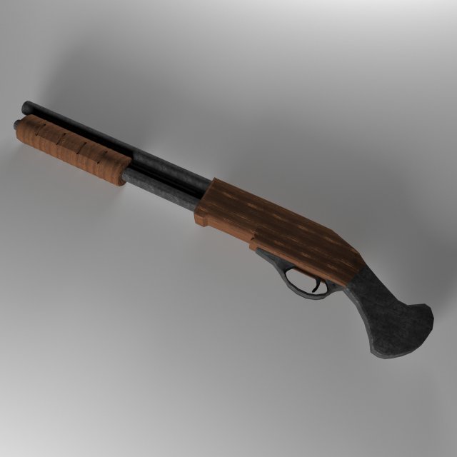 a sawn-of shotgun 3Dモデル .c4d .max .obj .3ds .fbx .stl .blend 