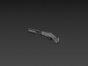 a sawn-of shotgun 3Dモデル