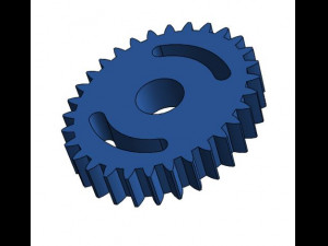elliptical gear 30 tooth Model Cetak 3D