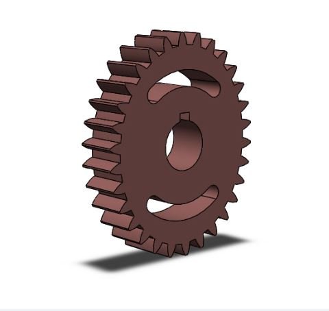 Elliptical gear 30 tooth 3D 프린트 모델 .c4d .max .obj .3ds .fbx .stl .blend 