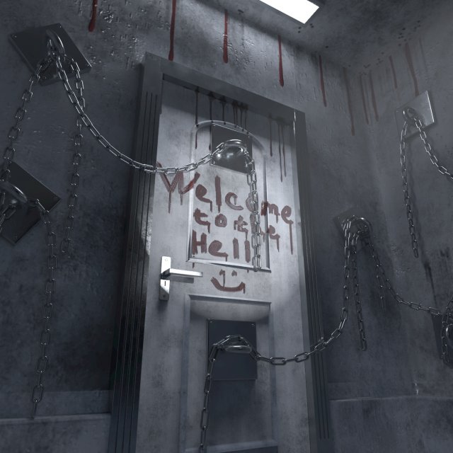 room is hell Model 3D .c4d .max .obj .3ds .fbx .stl .blend 