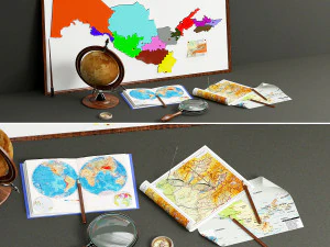 kumpulan ahli geografi Model 3D