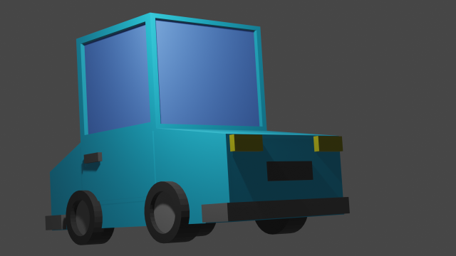 low poly car blue Model 3D .c4d .max .obj .3ds .fbx .stl .blend 