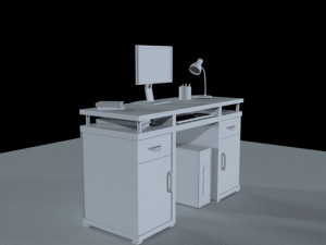 desk computer Modèle 3D
