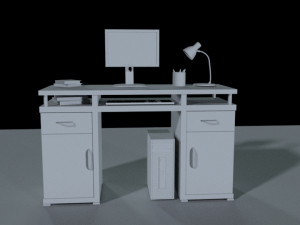 desk computer 3Dモデル