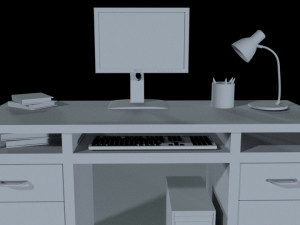 desk computer 3Dモデル