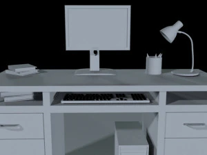 desk computer 3D Model