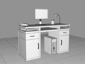 desk computer 3Dモデル