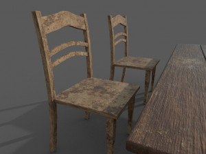 table with chairs Modello 3D