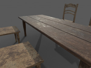 table with chairs Modello 3D