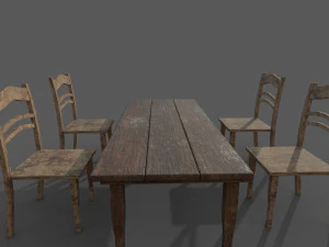 table with chairs 3D Model