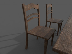 table with chairs Modello 3D