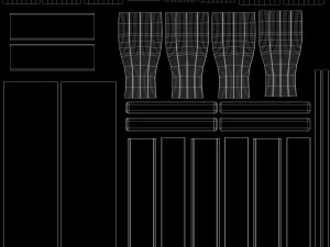 table with chairs 3D Model
