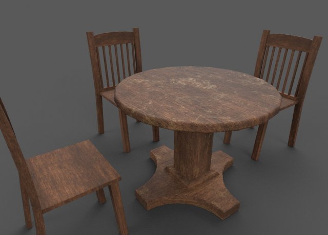 table bar with chairs 3D मॉडल .c4d .max .obj .3ds .fbx .stl .blend 