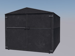 post-apocalyptic garage Modello 3D