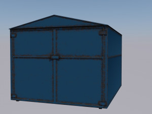post-apocalyptic garage 3D Модель