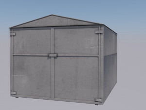 post-apocalyptic garage 3D Модель