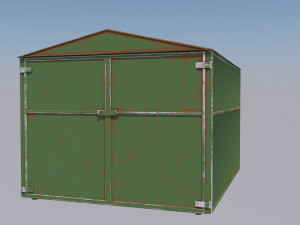 post-apocalyptic garage 3D Модель
