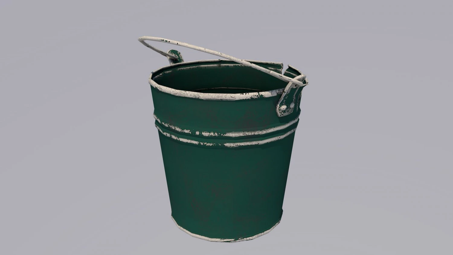 green shabby bucket 3D Model .c4d .max .obj .3ds .fbx .stl .blend 