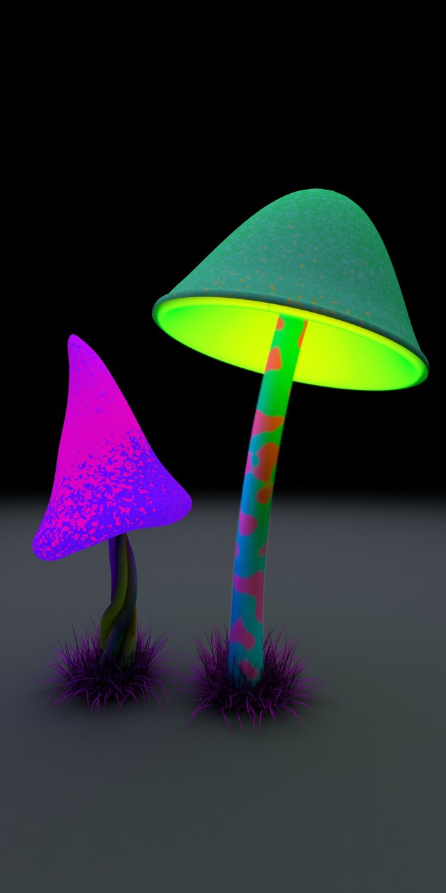 mushrooms Modèle 3D .c4d .max .obj .3ds .fbx .stl .blend 