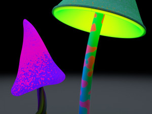 mushrooms Modèle 3D