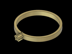 gear ring made from gold 3D मॉडल